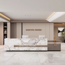 公司前台桌接待台培训教育机构咨询台烤漆物业商铺收银台人造板