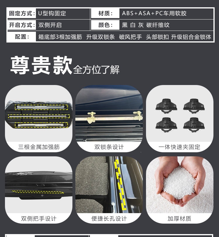 Suitable for car roof luggage box, specifically for Volkswagen Tiguan L, Touareg, T-Roc, Touran, Sharan, POLO, and C-Trek