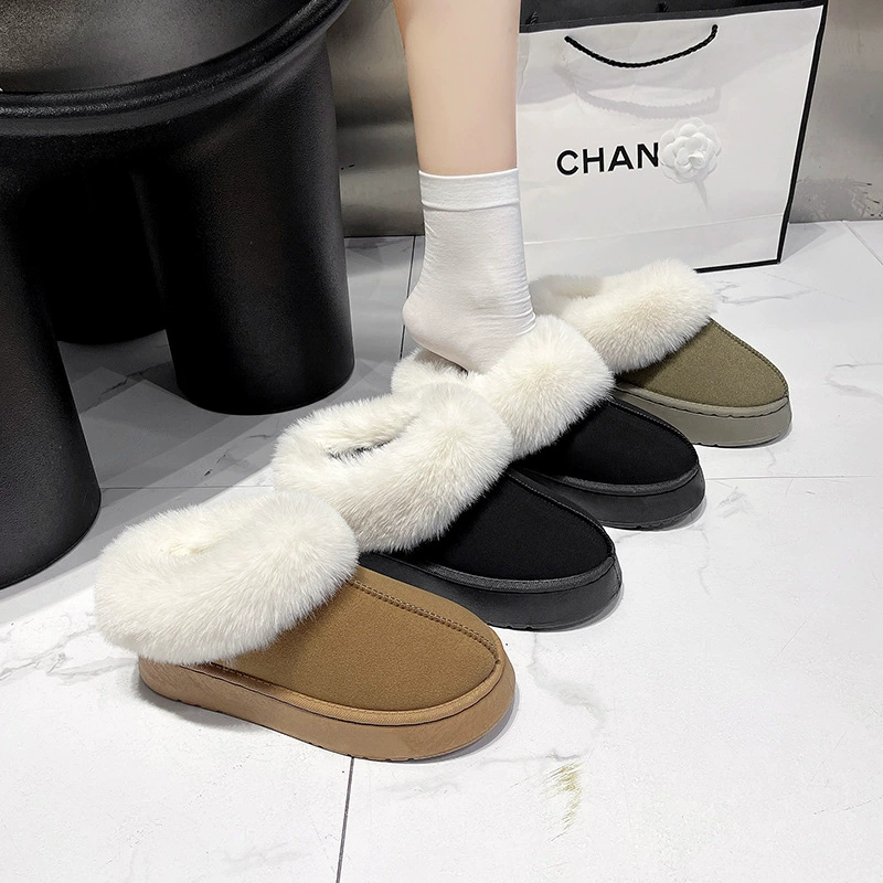 Warm winter boots platform, low shoes, 2024 years