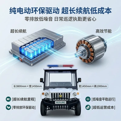 Patrol Vehicle for Residential Areas – Elektrikli qolf avtomobilləri