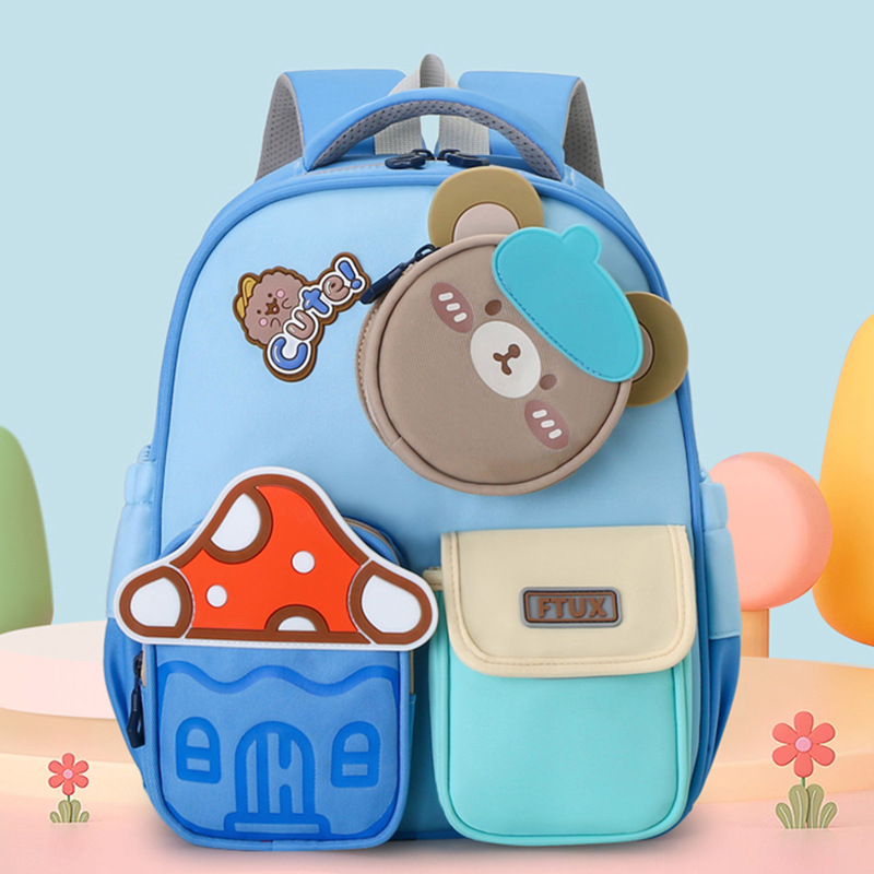 Bolsos lindos para niñas preescolares respirables de dibujos animados para niños mochilas de jardín de infantes para niños y niñas