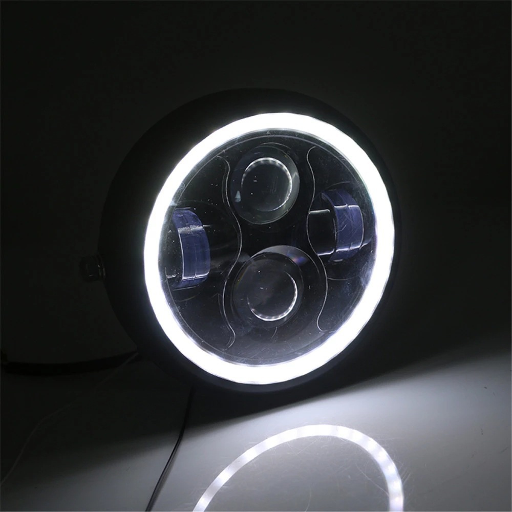 Harley Cafe Racer Retro Motorcycle Modified 6.5 inch LED Headlight