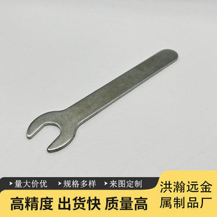 17*160*3 Galvanized Stamped Open-End Wrench Simple External Hexagonal Open-End Wrench Torque Wrench Hardware Auto Parts