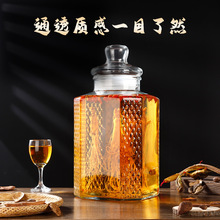 9C2B批发玻璃泡酒瓶带龙头10斤20斤加厚泡酒坛子家用酿酒罐酒桶青