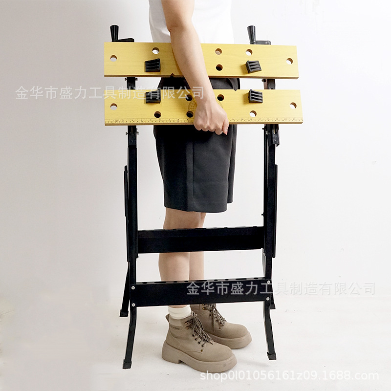 供应可折叠工作台支架锯马带刻度，，方便携带！工具台户外