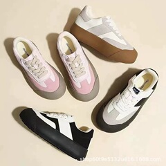 Goodbai Jingting 同厚底ドイツ訓練ふわふわ靴女性ニッチビッグヘッドパンシューズカジュアルカップルスニーカートレンディ