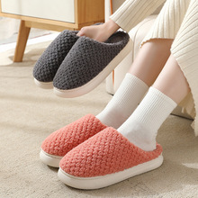 秋冬季新款棉拖鞋舒适居家用室内外保暖厚底防滑毛绒拖鞋现货批发