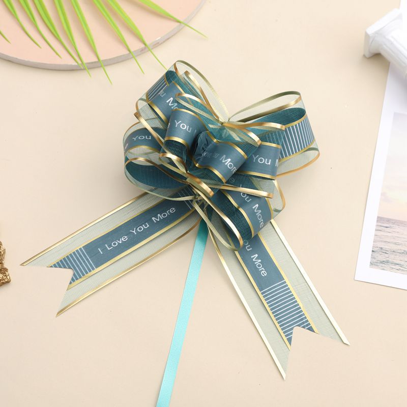 Comercio exterior transfronterizo 50 gran confesión hilo de nieve arco mano tirar flor Día de San Valentín regalo de Navidad boda coche tirar flor cinta