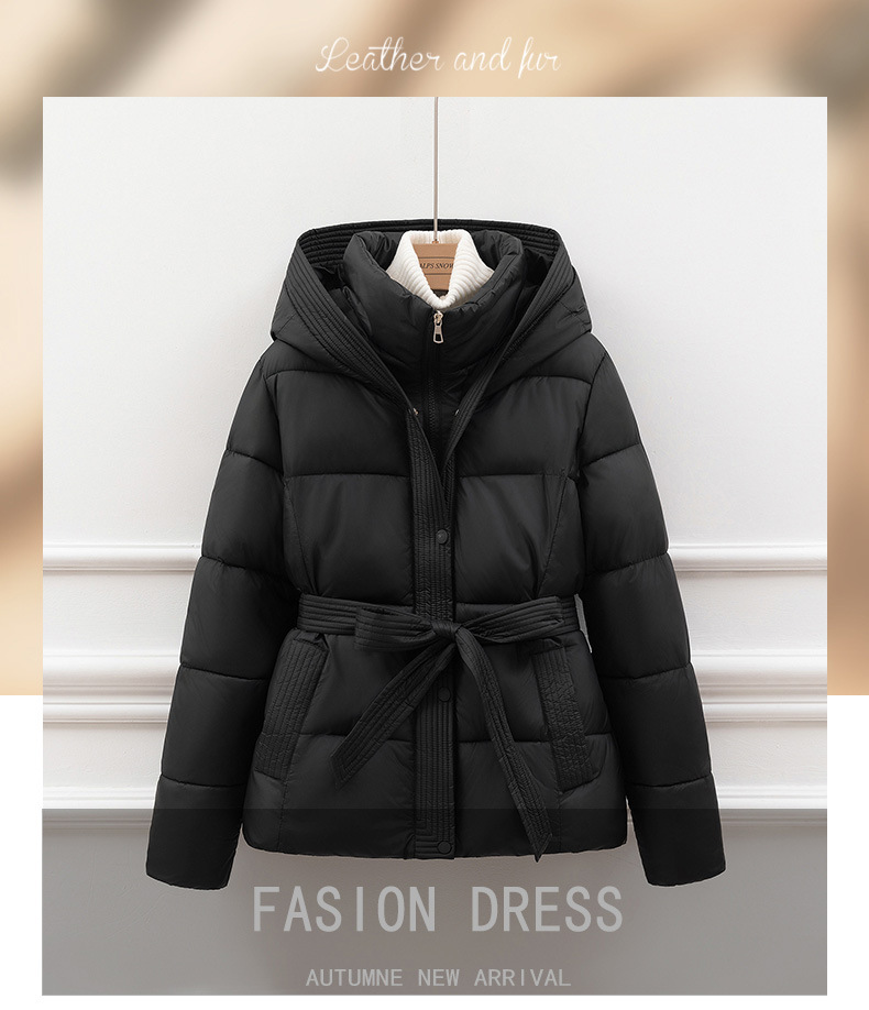 Regular Top Length Women's Simple Style Solid Color Pocket Zipper Coat Cotton Clothes