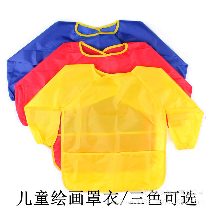 Pintura infantil pintando abrigo graffiti pintando ropa pintando arte pintura delantal impermeable respirable mangas largas bebés comidas anti-vestida