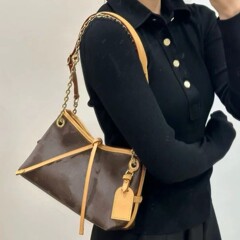 2025新型老花包carryall bb本革脇下特包ショッピングバッグ片肩チェーン女包
