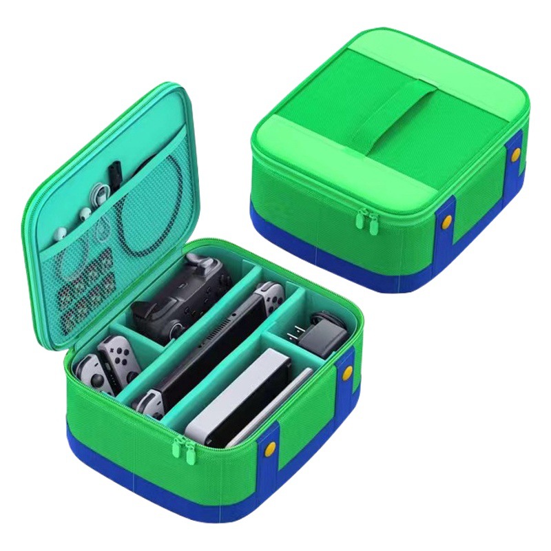 Amazon transfronterizo para Nintendo switch bolsa de almacenamiento rojo y azul Mario portátil Satchel OLED/