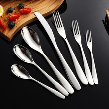 新月304不锈钢餐具家用西餐高档刀叉勺套装酒店餐厅加厚牛排刀叉