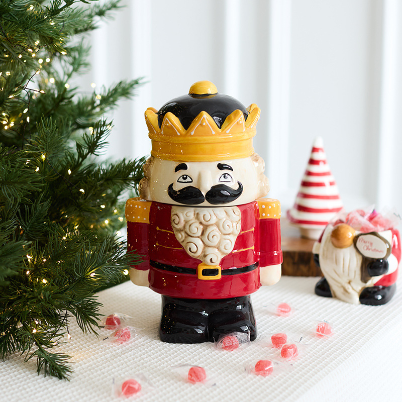 Decoraciones navideñas viejos dulces de cerámica de barras de cerámica de hotel de recepción decoraciones de mesa de vacaciones atmósfera de diseño props