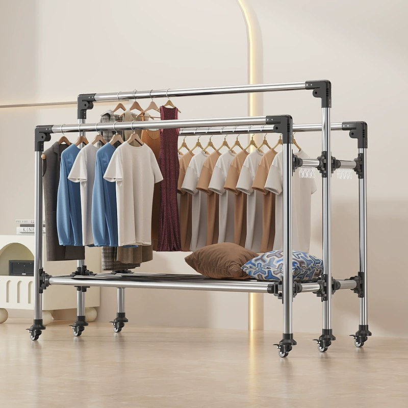 Сушилка для одежды из нержавеющей стали, напольная, подвижная, простой бытовой артефакт для сушки одеял, утолщенная сушилка для одежды на балконе