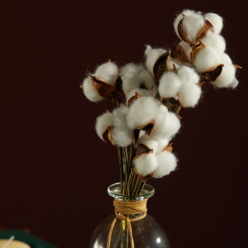 Madera de Navidad imitación de algodón falso adornos de Navidad floral ramo accesorios decoración de mesa hotel