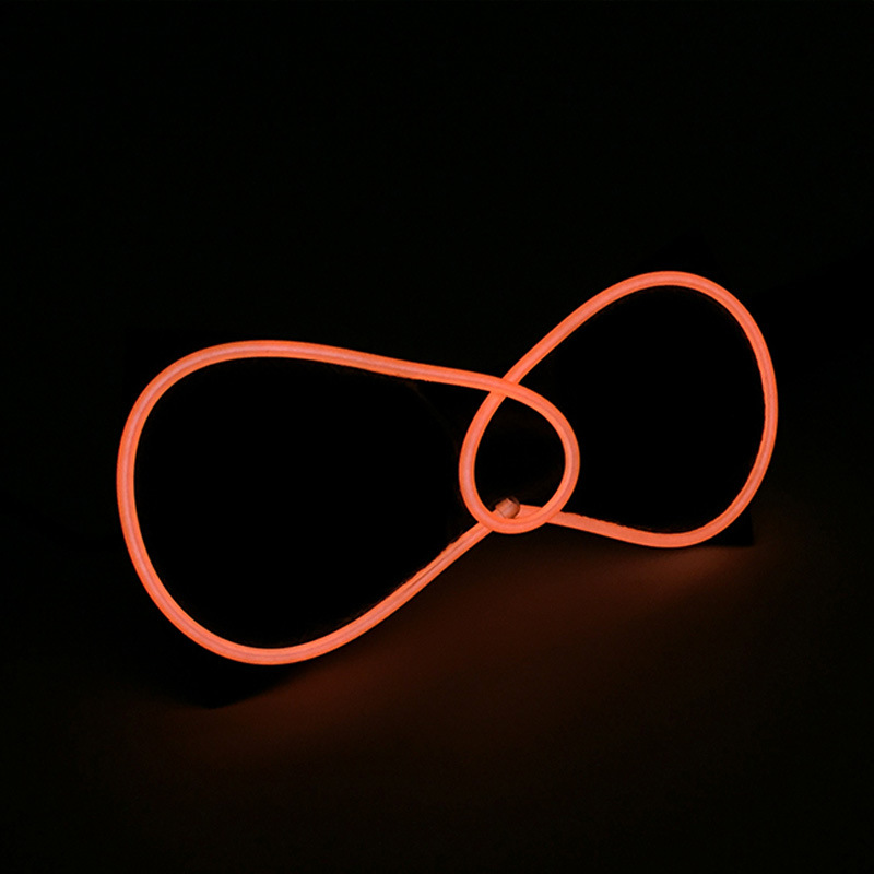 Corbata luminosa EL suministros para Halloween fiesta LED corbata brillante luminiscente al por mayor