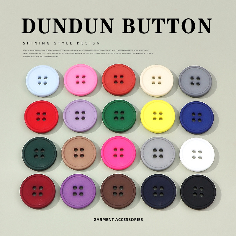 High-End Resin Classic Round Buttons for Sweaters, Woolen Coats, Trench Coats, Jackets, Suits, Cardigans, and Shirts