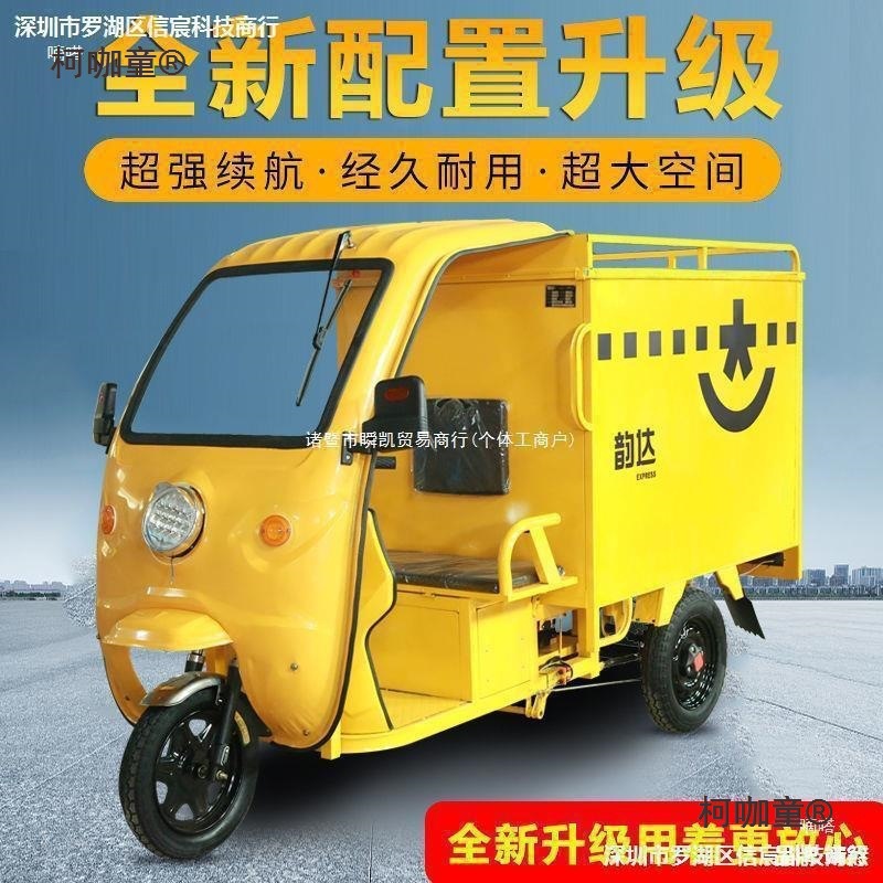 Fully Enclosed Two-Wheeled Electric Vehicle Express Delivery Box Tricycle
