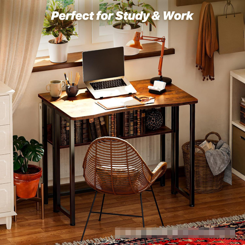 L-Shaped Desk with Integrated Bookshelf, Simple Study Table, Corner Gaming Desk, Computer Desk, Desktop Table for Home Use L-Shaped Desk with Integrated Bookshelf, Simple Study Table, Corner Gaming Desk, Computer Desk, Desktop Table for Home Use