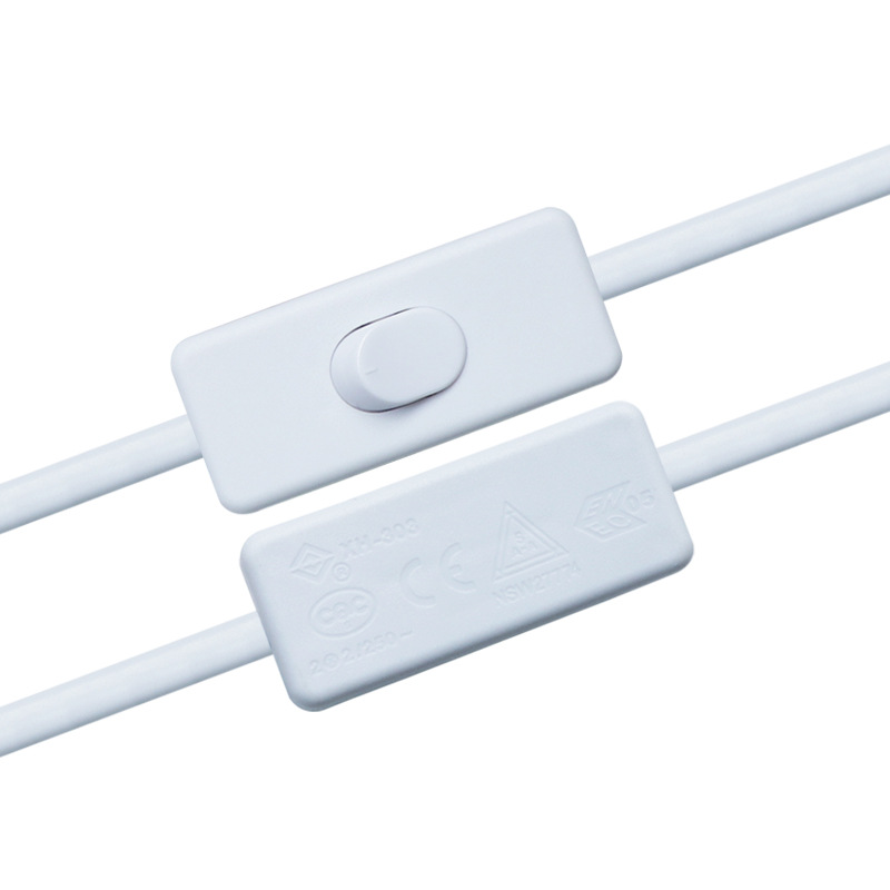 Wholesale tail skin stripping tin pure copper two-core plug with 303 switch electric desk lamp national standard two-prong power cord