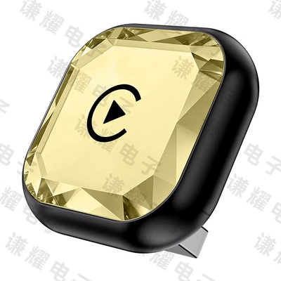 Android Autocarplay Box, Simsiz CarPlay və Android Auto - q1aq-black-gold-diamond-metal-glass-carplay-android-auto-2-in-1-adapter-only-compatible-with-overseas-systems