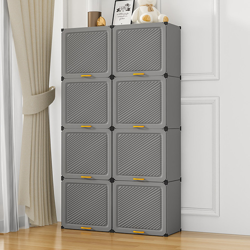 Simple wardrobe home bedroom rental room cloth assembly small apartment hanging wardrobe storage storage cabinet strong and durable