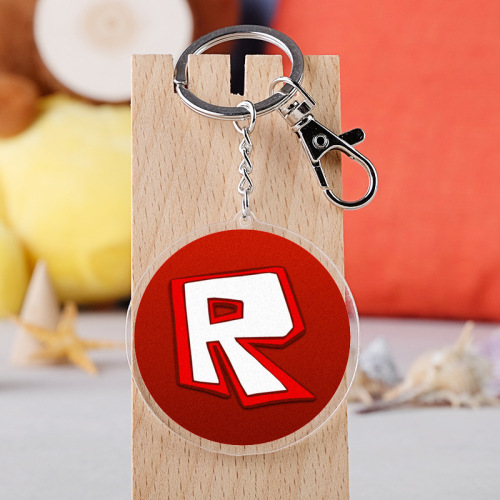 Game ROBLOX transparent pendant double-sided acrylic keychain