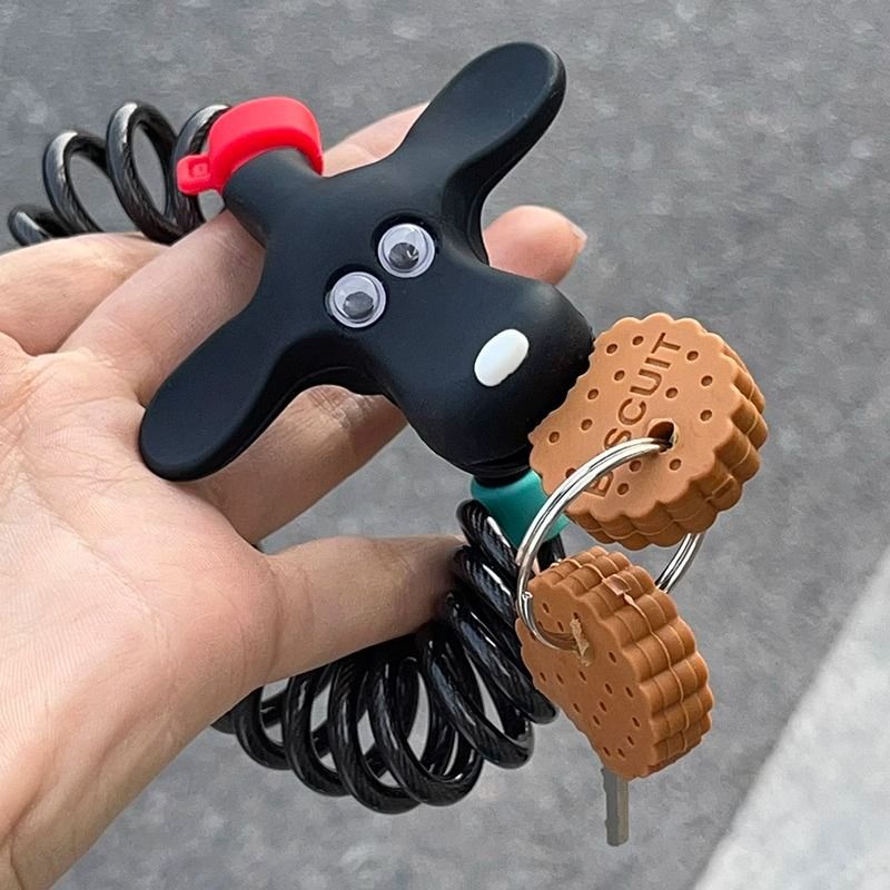 Creative puppy bicycle helmet lock cabinet lock safety lock safety lock cartoon children's car lock