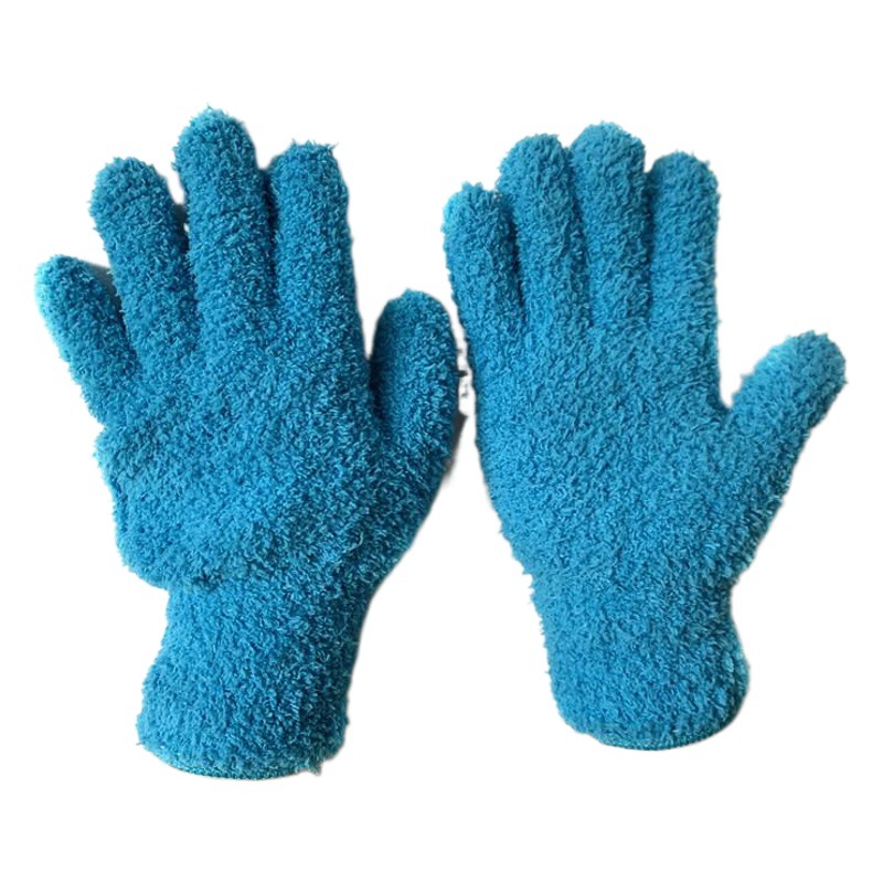 Guantes de eliminación de polvo de fibra fina personalizados guantes de lana de coral guantes de limpieza de lavado de coches medio terciopelo material cómodo
