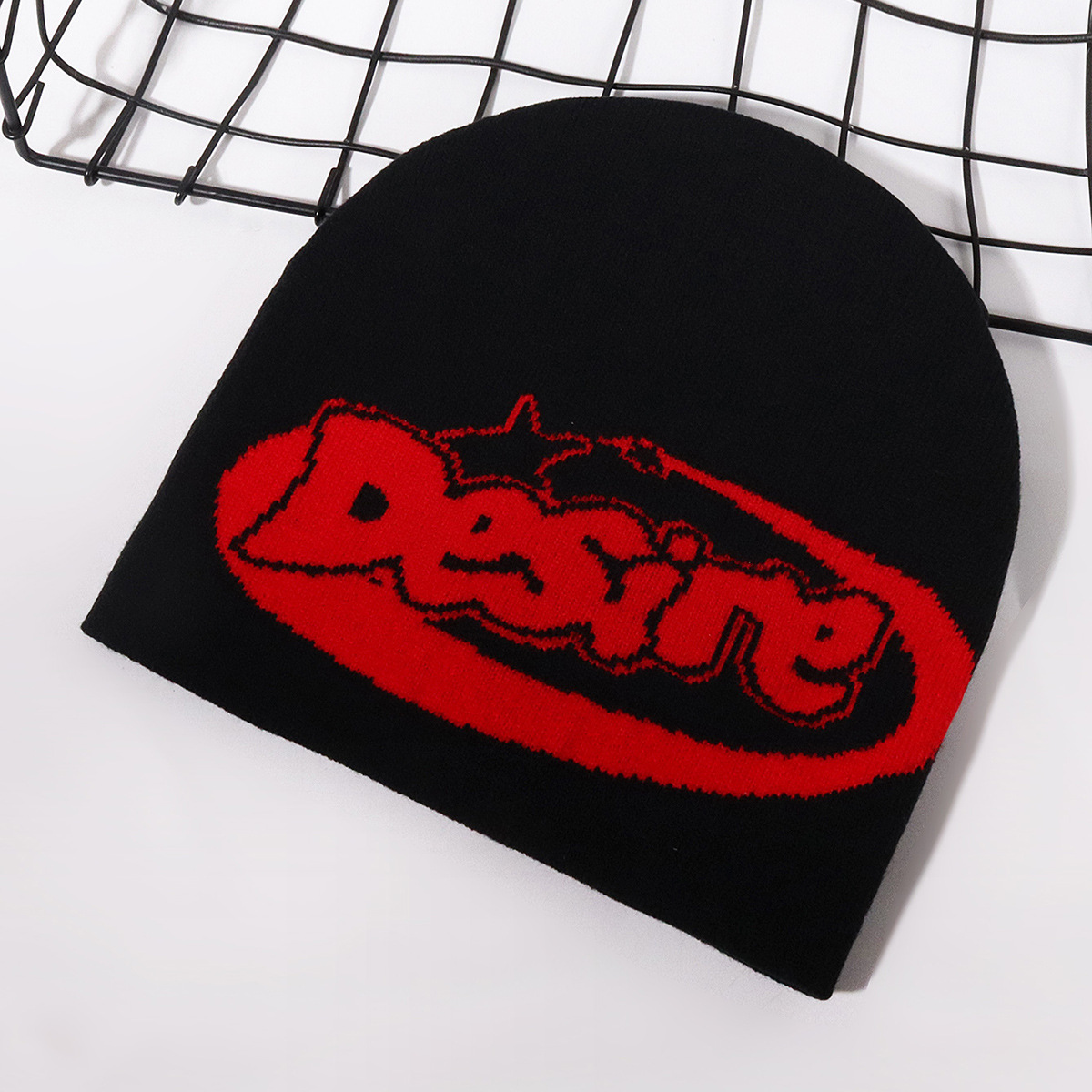 Unisex Jacquard Autumn And Winter Hat Desire Letter Knit Hat Warm Europe And The United States Men And Women The Same_voghion.com
