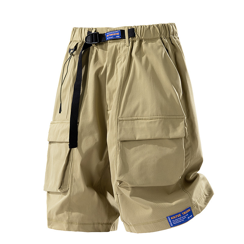 Cargo Shorts Men's Co-Branded French Cargo Shorts Men's and Women's Multi-Pocket American Casual Quick-Drying Three-Quarter Pants Summer Thin