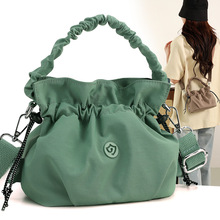 新款水桶包 马克龙抽绳水桶包 百搭手提包包斜挎包女 斜挎小包包