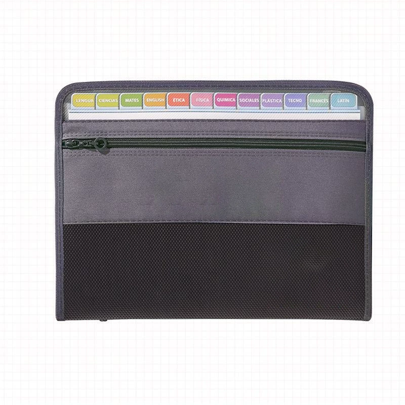 Organ, folder with zipper, universal bag for documents, handheld storage system, 13 floors