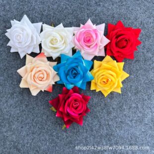 Simulated rose flowers wholesale wedding bract core rose head flower arrangement props flower rose head floral art