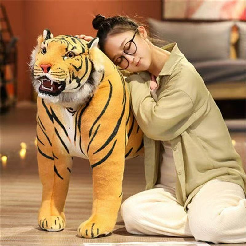 Simulated Tiger Plush Toy Station Tiger Lion Station Leopard Doll Doll Photography Photo Props Siberian Tiger Wholesale