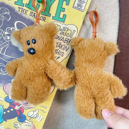 Squeaky Teddy Bear Pendant Cute Doll Bean Tilted Bear Key Pendant Bag Pendant GJ212
