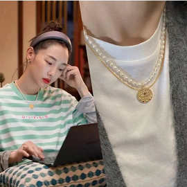 ins我们的婚姻白百何同款恶魔之眼淡水米粒珍珠项链女OP698456996