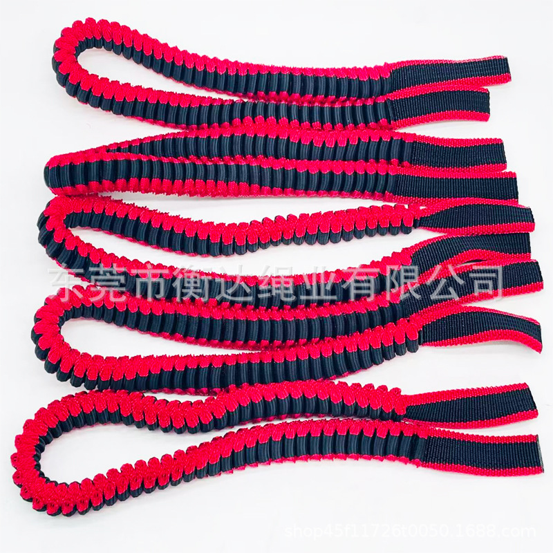 Fábrica personalizada poliéster imitación de nylon jacquard correa elástica pet pet tractor corda elástica de deportes al aire libre