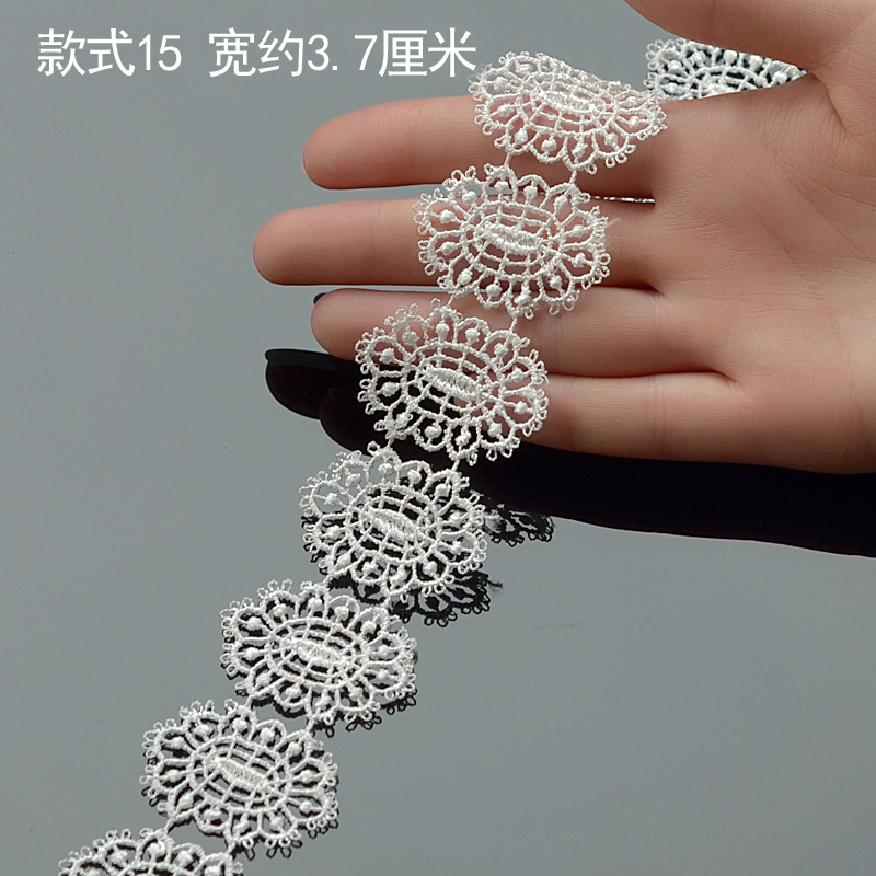 Y8YO bordado encaje vacío soluble en agua accesorios de encaje accesorios de ropa material de decoración DIY tocado hecho a mano