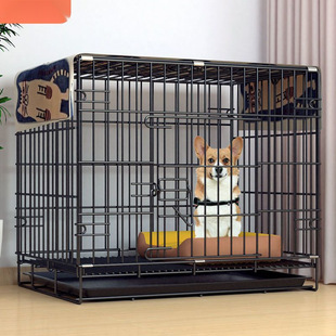 Dog Cage for Medium-Sized Dogs and Small Dogs Indoor Household with Toilet Teddy Bichon Corgi Shiba Inu Foldableing Pet Kennel