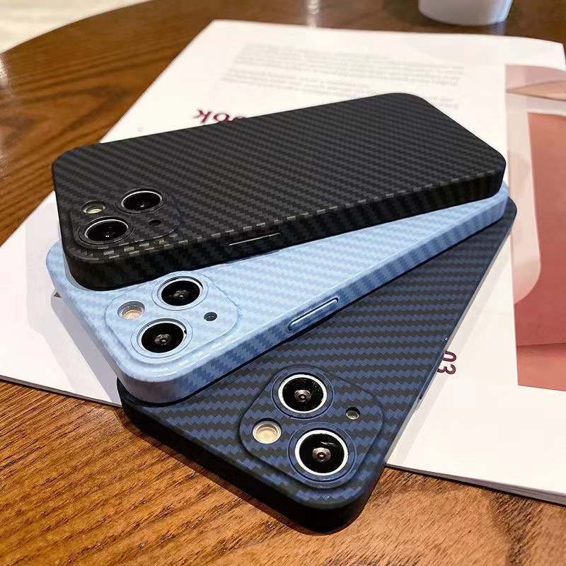 碳钎维条纹撞色适用iPhone14手机壳新款硬壳11/12PROMAX苹果13pro