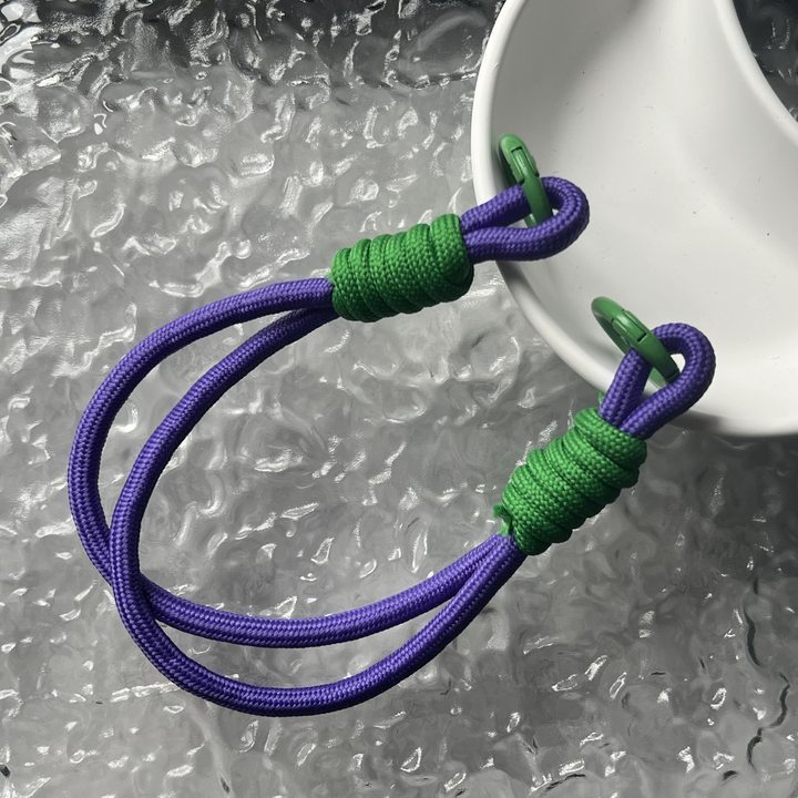 Insシンプル小衆携帯電話ストラップマカロン色編みチェーン短いペンダントキーホルダーdiyイヤホンチェーン|undefined