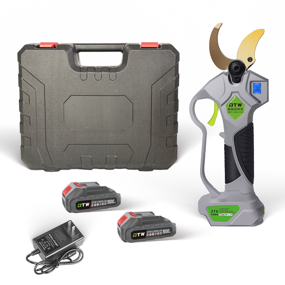 Tijeras de podar eléctricas sin escobillas tijeras de jardín de árboles frutales de litio eléctricas se centran en las ramas de frutas directas de fábrica al por mayor