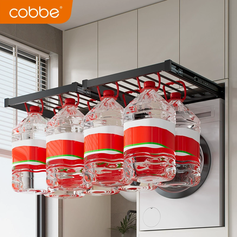 卡贝 Washing machine invisible drying rack balcony dryer hidden pull pants rack telescopic sliding rail