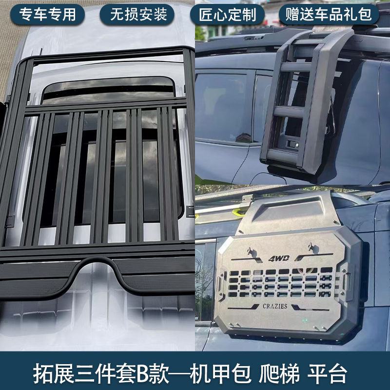 Shenlan – Roof rack G318 Modified Roof - deepal-g318-oem-platform-expansion-mecha-pack-ladder-three-piece-set