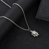 Necklace stainless steel, retro metal pendant hip-hop style, European style