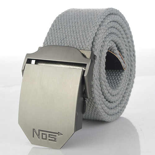 Outdoor sports thickened canvas belt for men and women, tactical automatic buckle pants belt for students, Korean version, casual and versatile