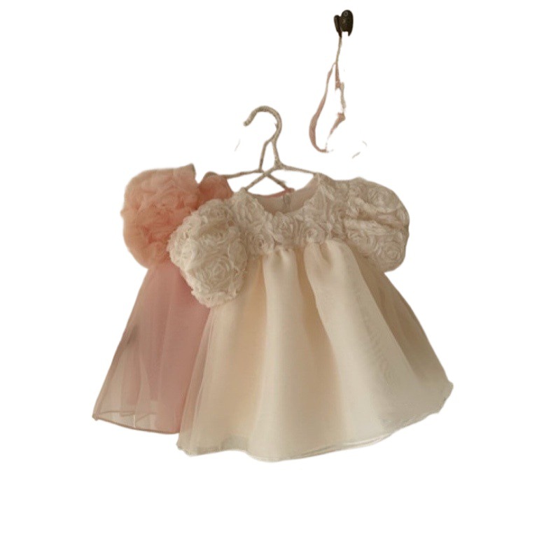 Vestido de luna llena de niña de hadas de estilo coreano vestido de princesa de bebé de verano falda de hilo suave y agradable para la piel