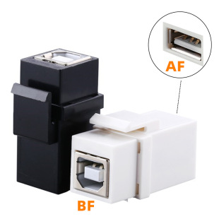 Panel welding-free card buckle USB2.0 BF to AF A Type female printer module female to female connector